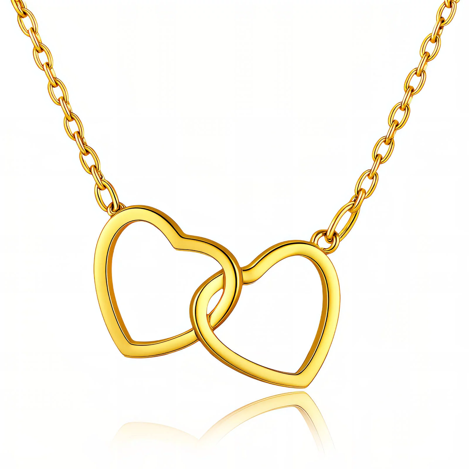 "Hearts" nyaklánc, 18K aranyozott acél